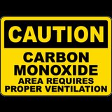 Caution Carbon Monoxide Area Sign